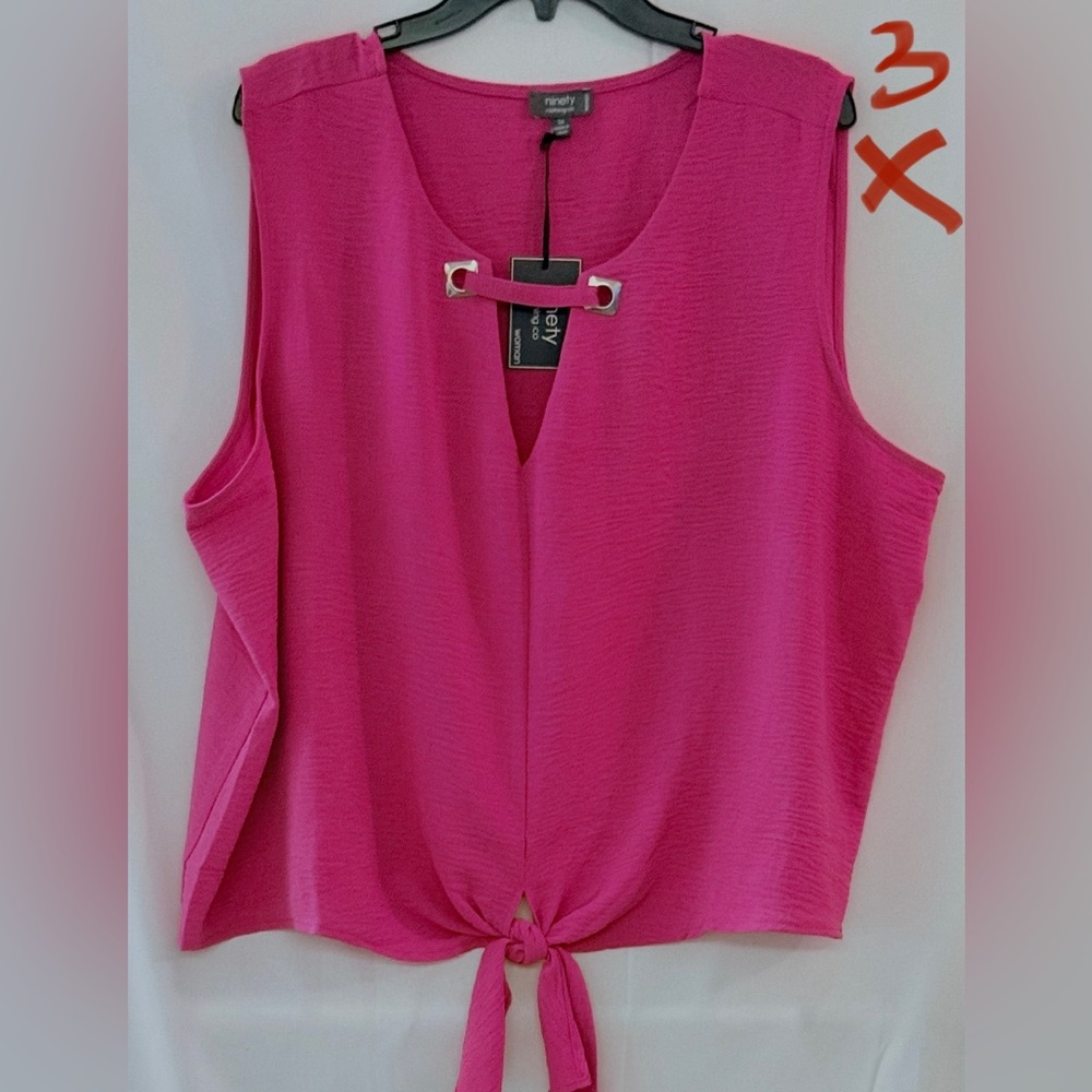 Ninety Fuchsia Sleeveless Blouse